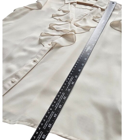 Calvin Klein XL Sleeveless Crepe Blouse Cream Off White - Picture 8 of 9